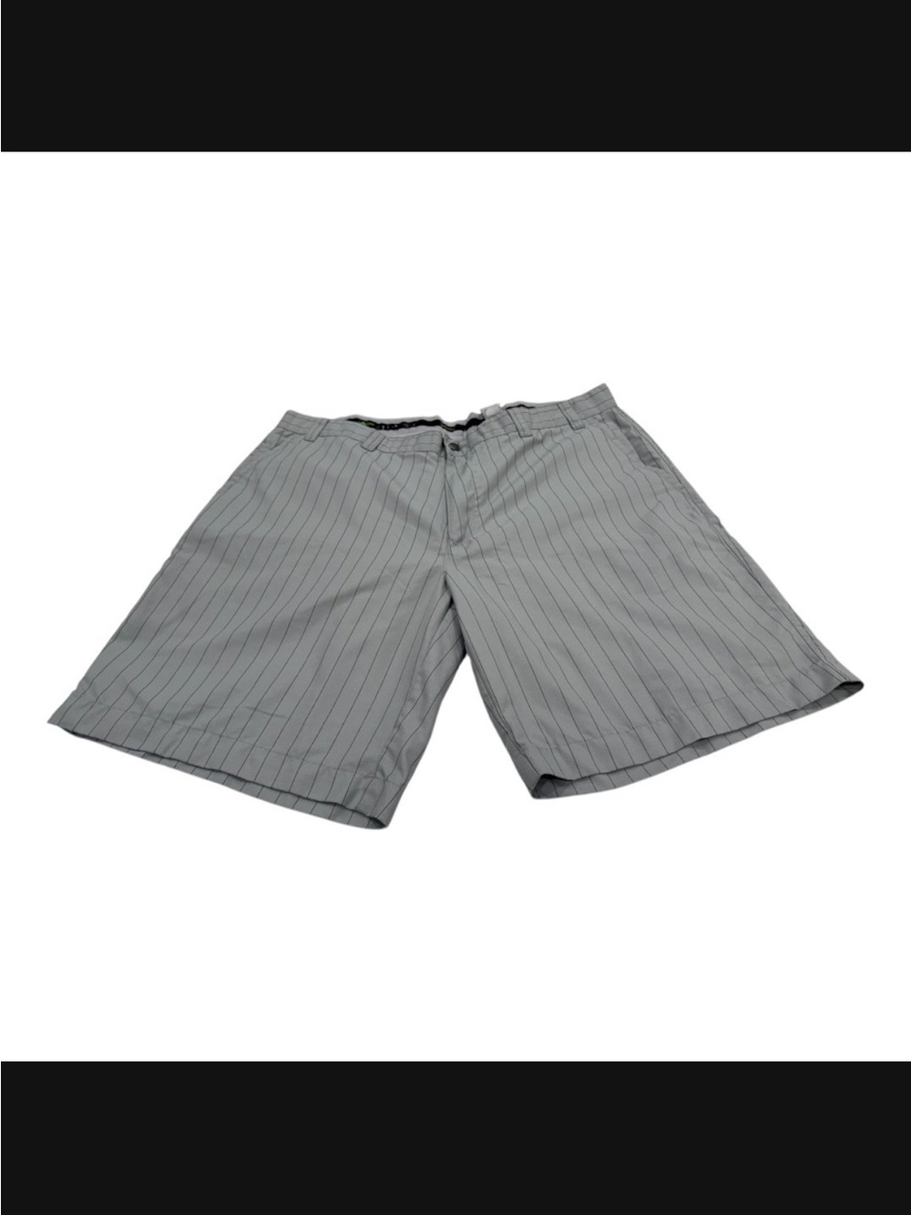 Callaway Gray Pinstripe Men's Flat Front Golf Shorts